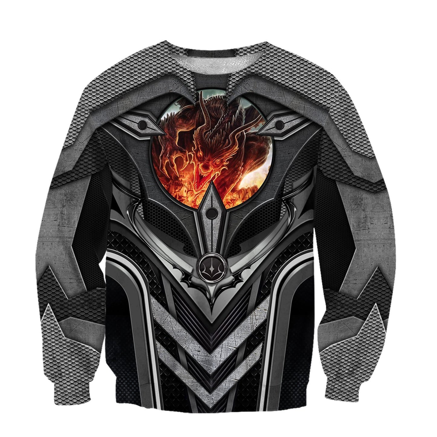 3D Tattoo and Dungeon Dragon Hoodie HAC101201-Apparel-NM-Sweater-S-Vibe Cosy™