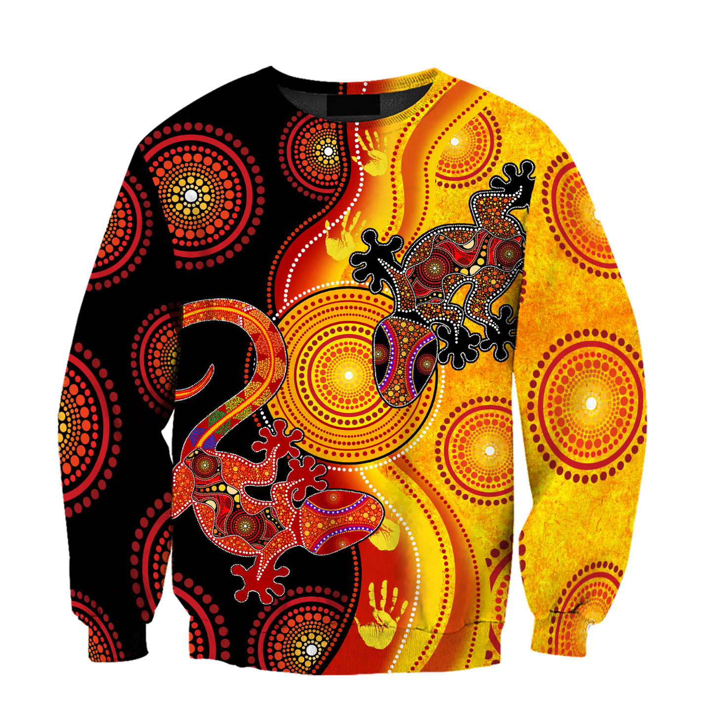 Aboriginal Australia Indigenous Lizards and the Sun shirts for men and women