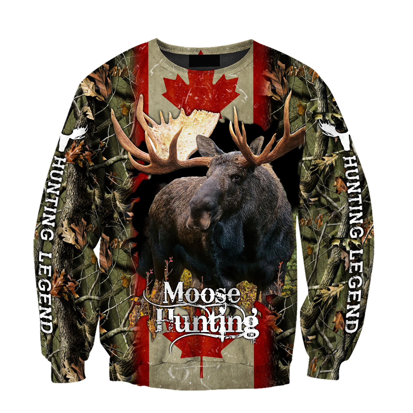 Canada Moose Hunting Legend 3D All Over Print Hoodie