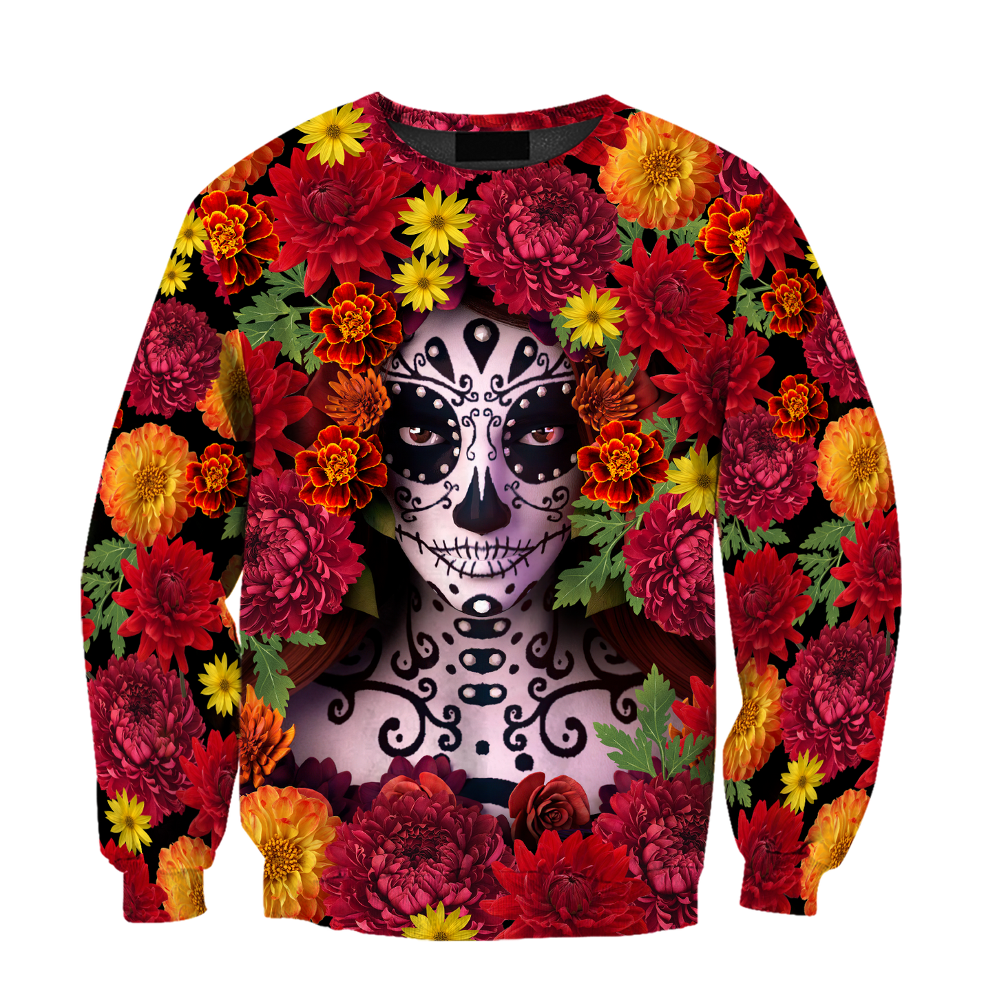 All Over Printed Mexico Day Of The Dead Hoodie TR0409206-MEI