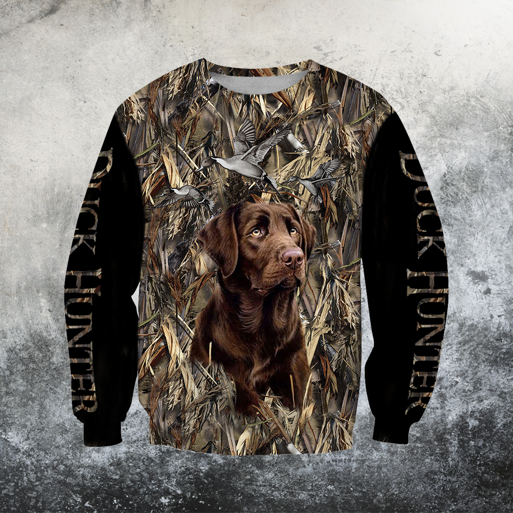 3D All Over Printed Brown Dog hunting Hoodie - Amaze Style™-Apparel
