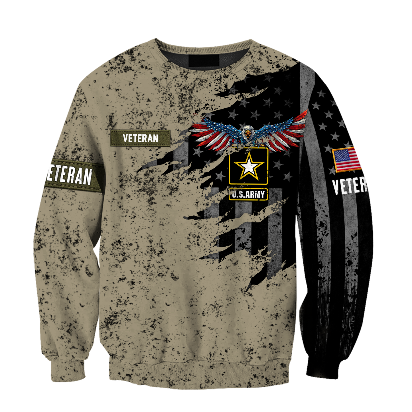 Veteran US Army Eagle in my heart 3D shirts for men and women Proud Military
