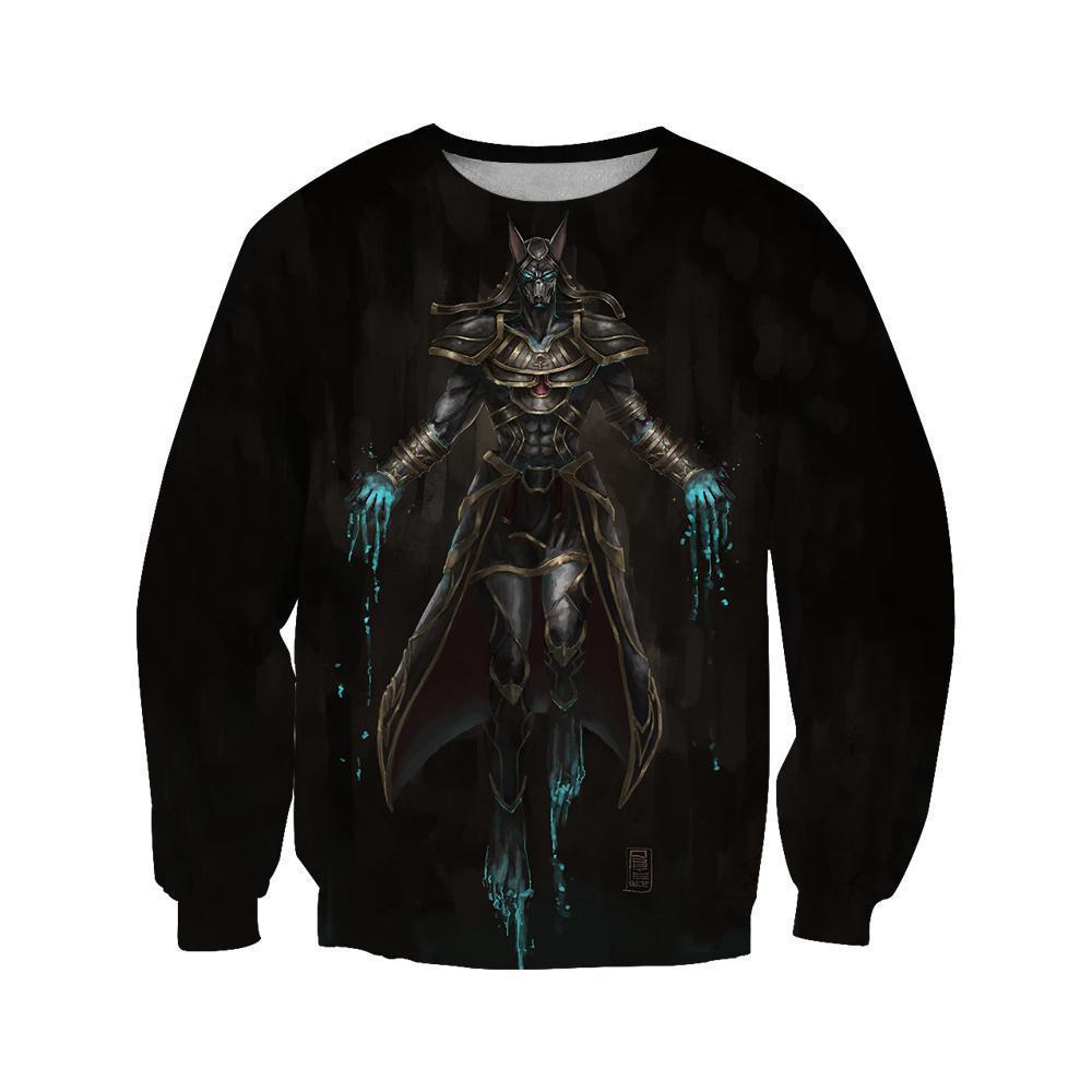 3D All Over Print Pin Anubis Hoodie - Amaze Style™-Apparel