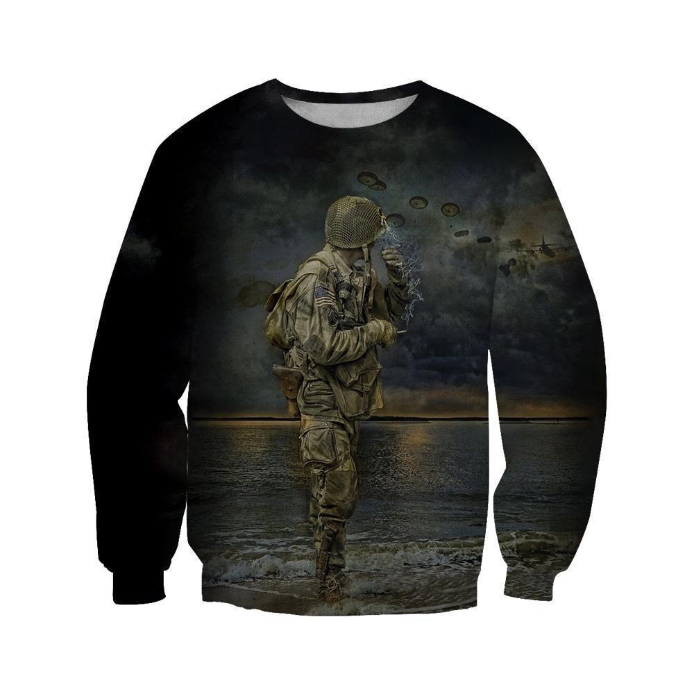 Army- Paratrooper Man Standing On The Shore - Amaze Style™-Apparel