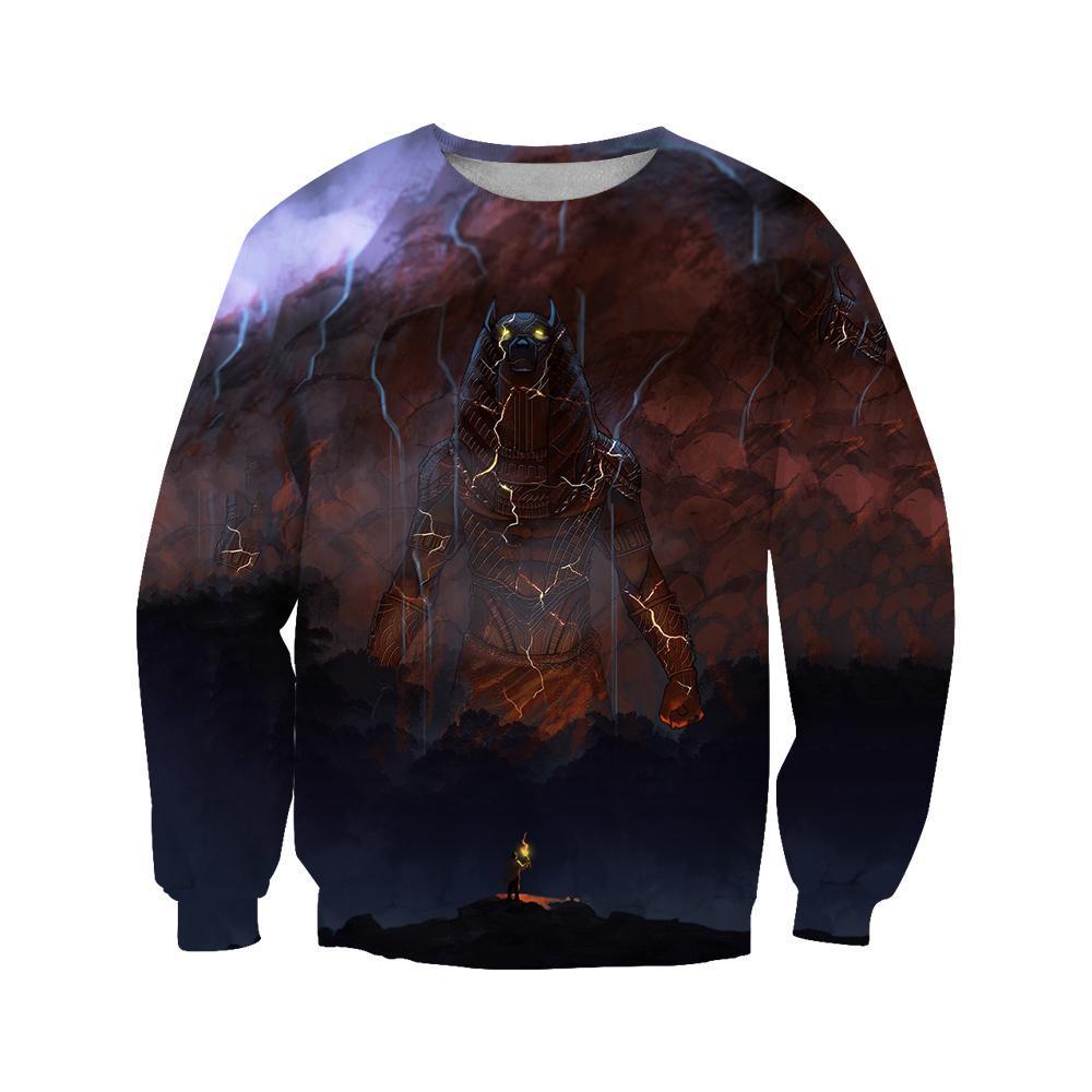 3D All Over Print Darkness Rises Anubis Hoodie - Amaze Style™-Apparel
