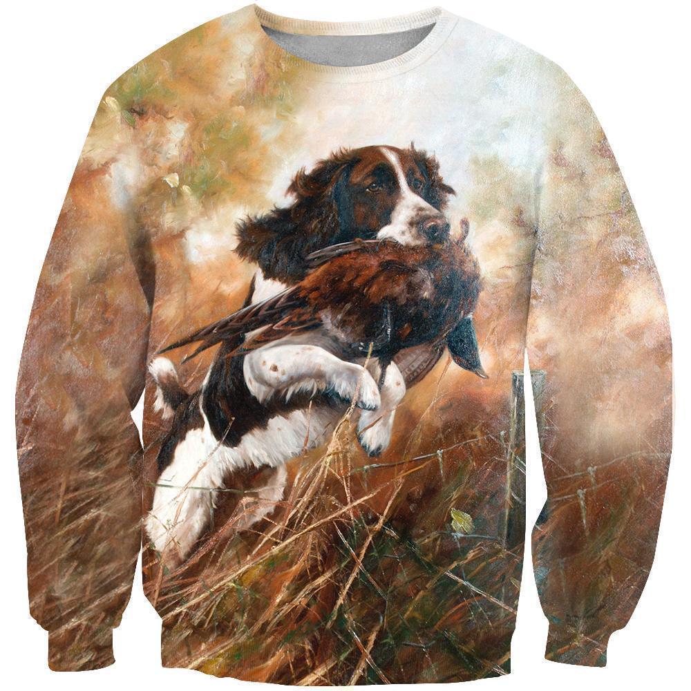 3D All Over Print Hunting Dog Pheasant Shirt Hoodie - Amaze Style™-Apparel
