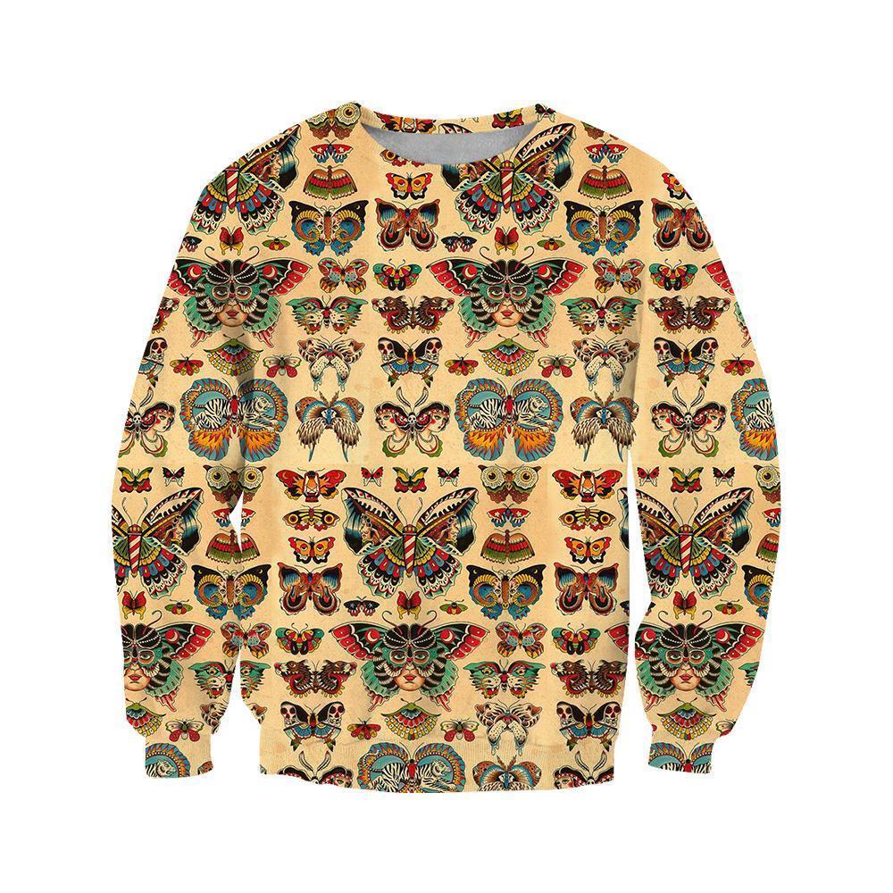 3D All Over Print Art Butterflies Hoodie - Amaze Style™-Apparel