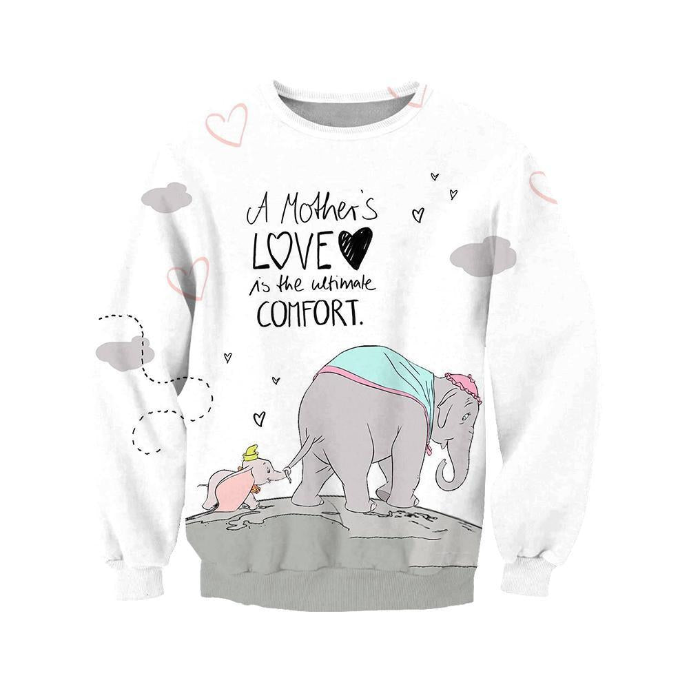 3D All Over Print Love Mother Elephant Hoodie - Amaze Style™-Apparel