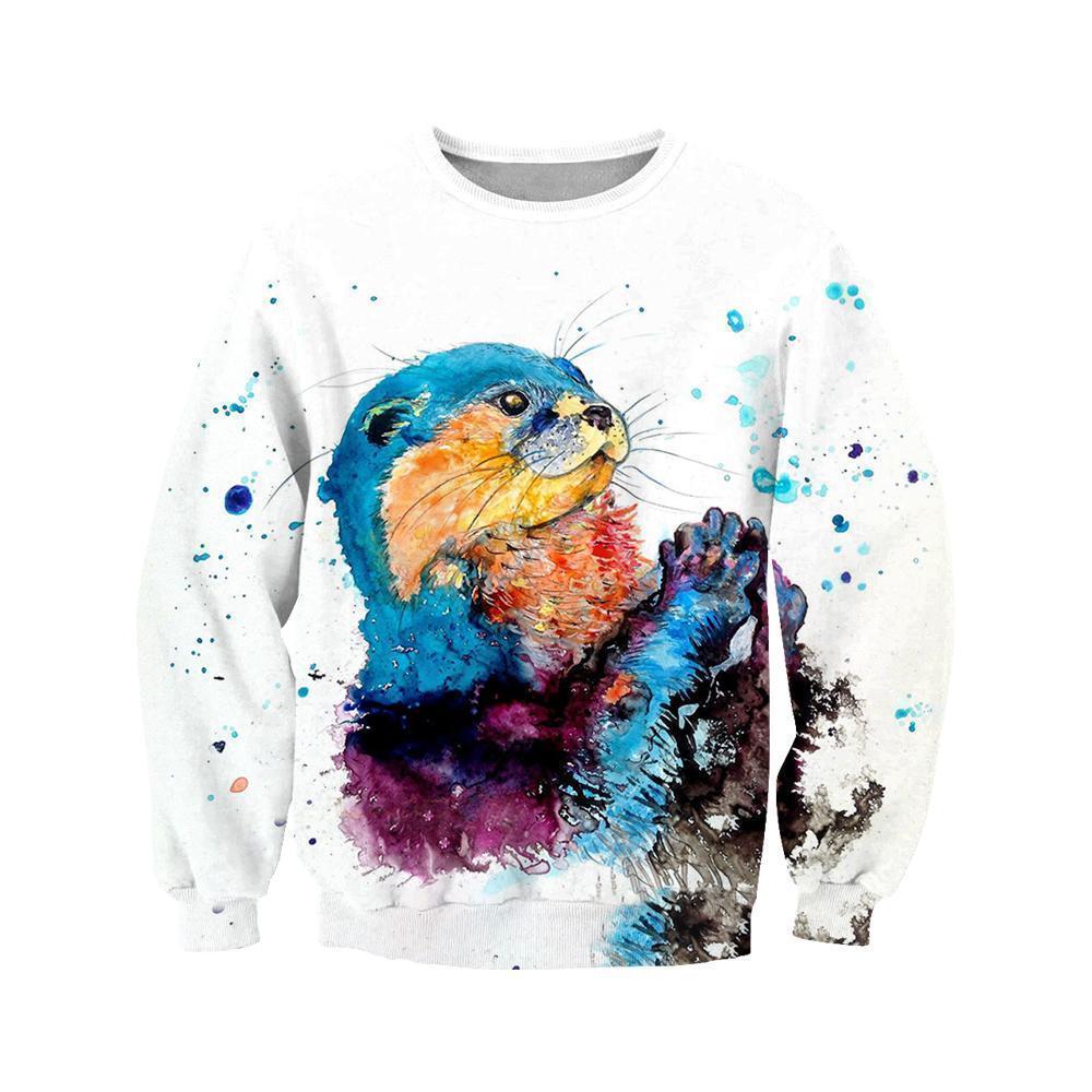 3D All Over Printed Otter T-shirt Hoodie - Amaze Style™-Apparel
