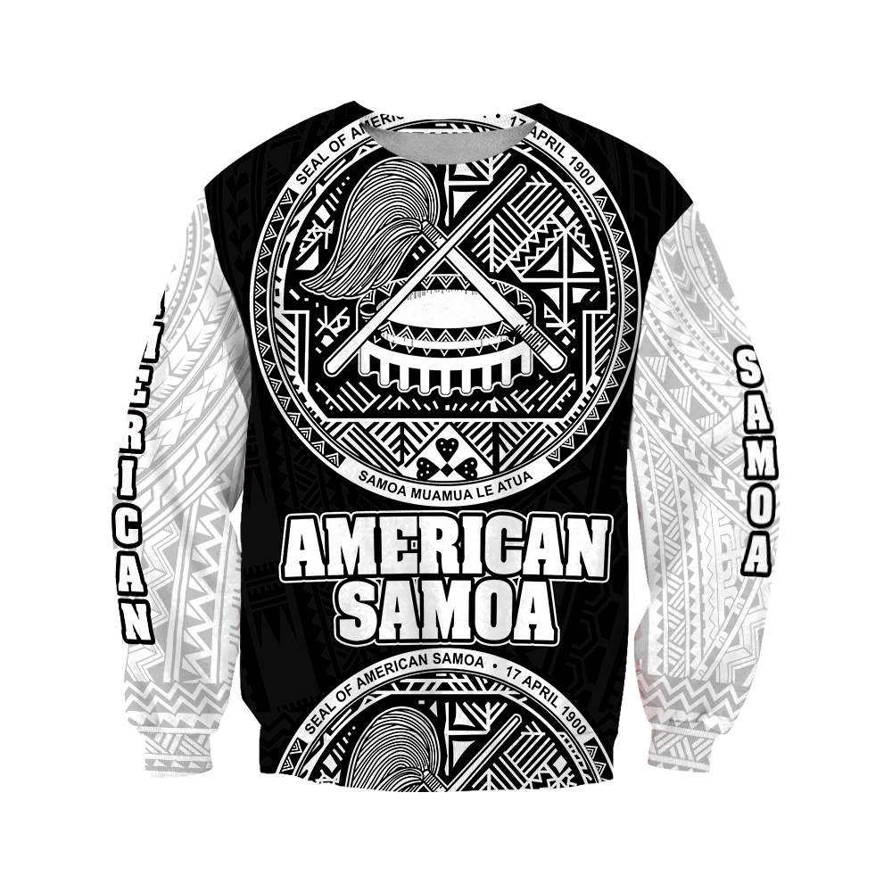 American Samoa All Over Hoodie - Coat Of Arm JJ300101 PL - Amaze Style™-Apparel
