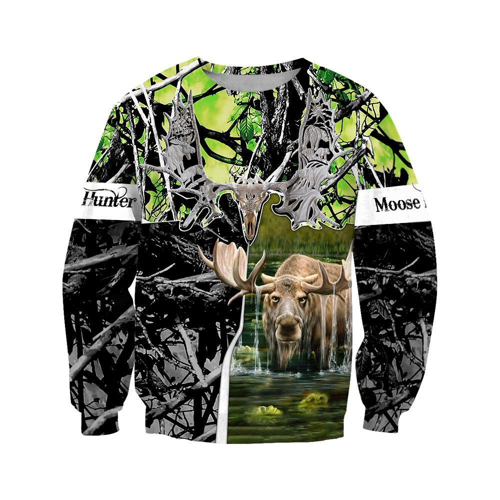 Beutiful moose hunting camo 3D all over printed shirts for man and women JJ161202 PL - Amaze Style™-Apparel