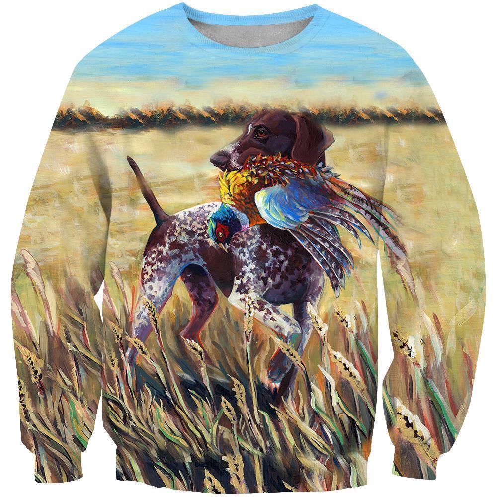 3D All Over Print Hunting Dog Pheasant  Shirts Hoodie - Amaze Style™-Apparel