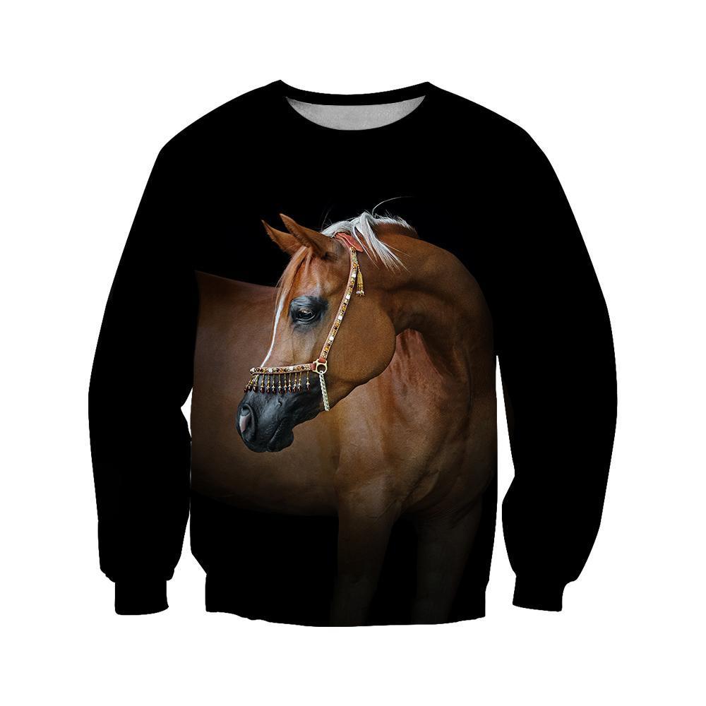 Beautiful Arabian Horse 3D All Over Printed Shit for Men and Women JJ061202-Apparel-MP-Sweat Shirt-S-Vibe Cosy™