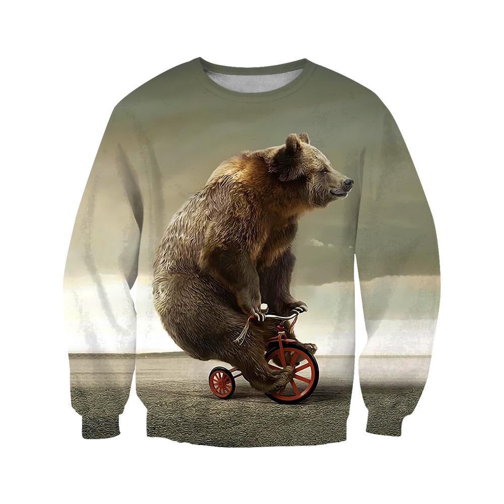 Bear cycling 3D all over printer shirts for man and women JJ241202 PL - Amaze Style™-Apparel