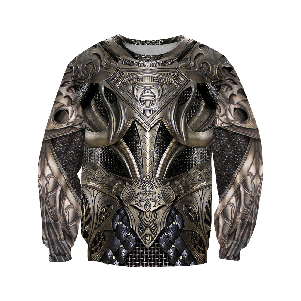 3D Printed Hoodie Chainmail Knight Armor Clothes JJ060304 - Amaze Style™-Apparel
