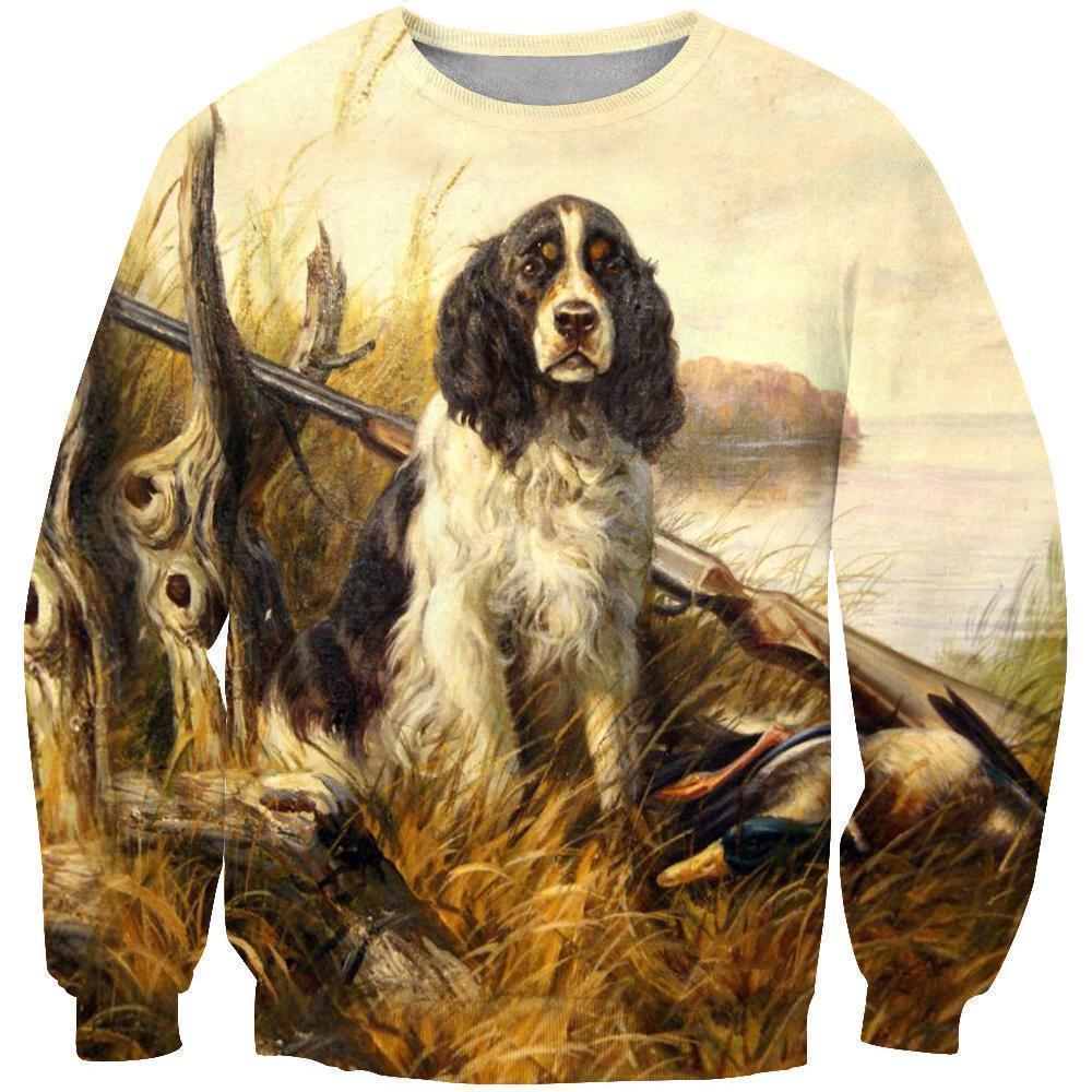 3D All Over Print Hunting Dog Duck Hoodie - Amaze Style™-Apparel