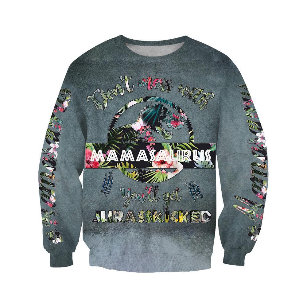 3D All Over Print Loved Mamasaurus Hoodie - Amaze Style™-Apparel