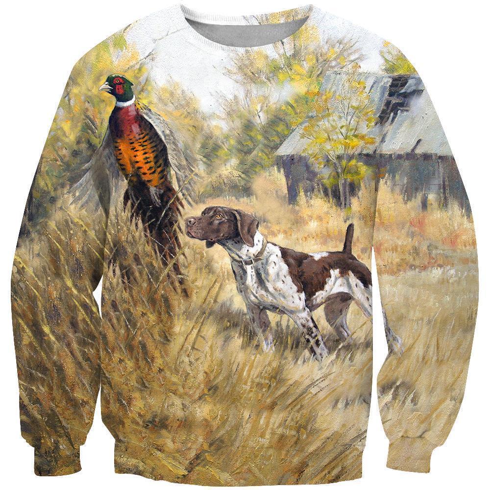3D All Over Print Hunting Dog Pheasant Shirts Hoodie MP - Amaze Style™-Apparel