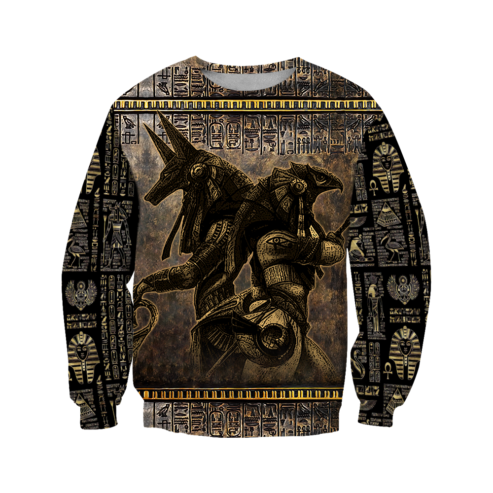 Anubis Ancient Egypt 3D All Over Printed Hoodie Clothes JJ120301-Apparel-MP-Sweatshirts-S-Vibe Cosy™