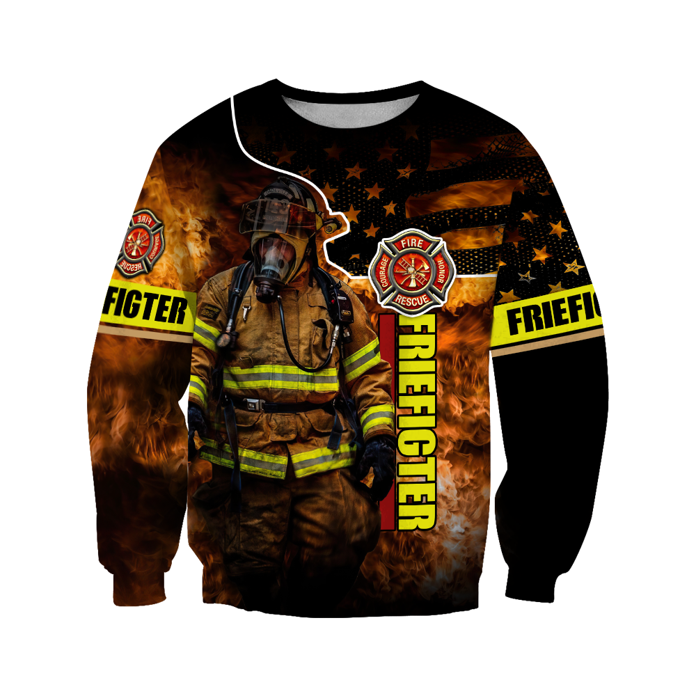 Brave Firefighter-Fireman 3D All Over Printed Shirts For Men and Women TA0822202
