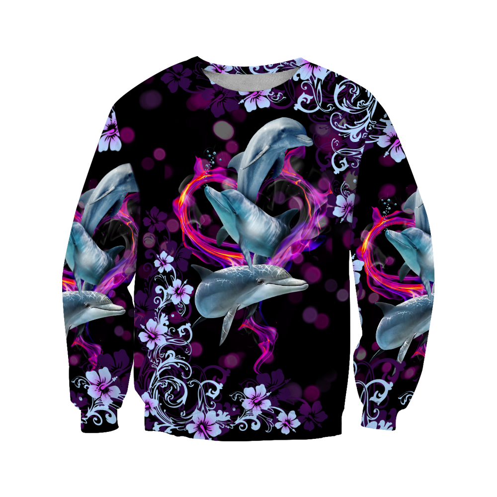 All Over Printed Dolphin Hoodie JJW01092002-MEI