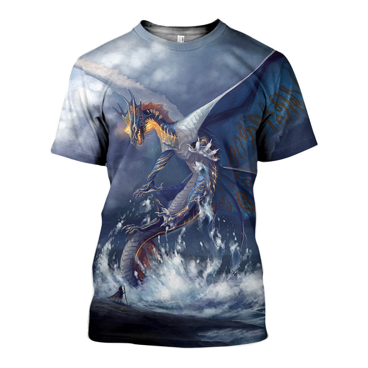 3D All Over Printed Blue Dragon Shirts - Amaze Style™-Apparel