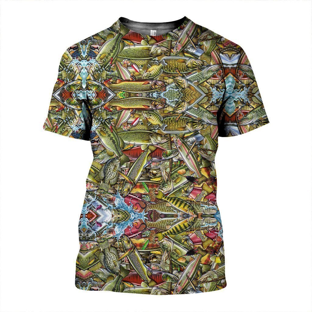 3D All Over Printed Fishing Art Shirts - Amaze Style™-Apparel