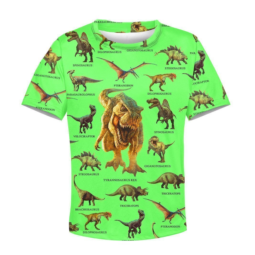 3D All Over Printed Green Dinosaurs T-Rex Shirts - Amaze Style™-Apparel