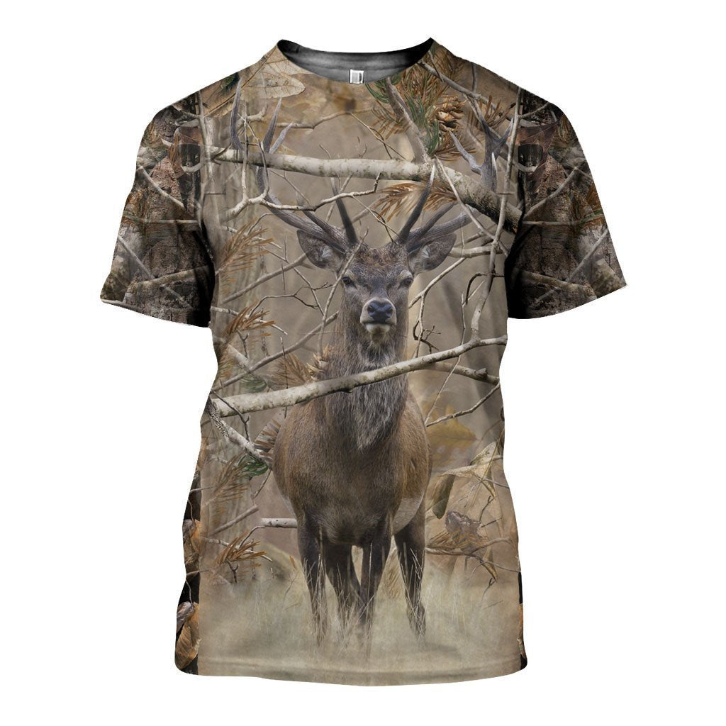 3D All Over Printed Real Tree Camo Deer Shirts - Amaze Style™-Apparel