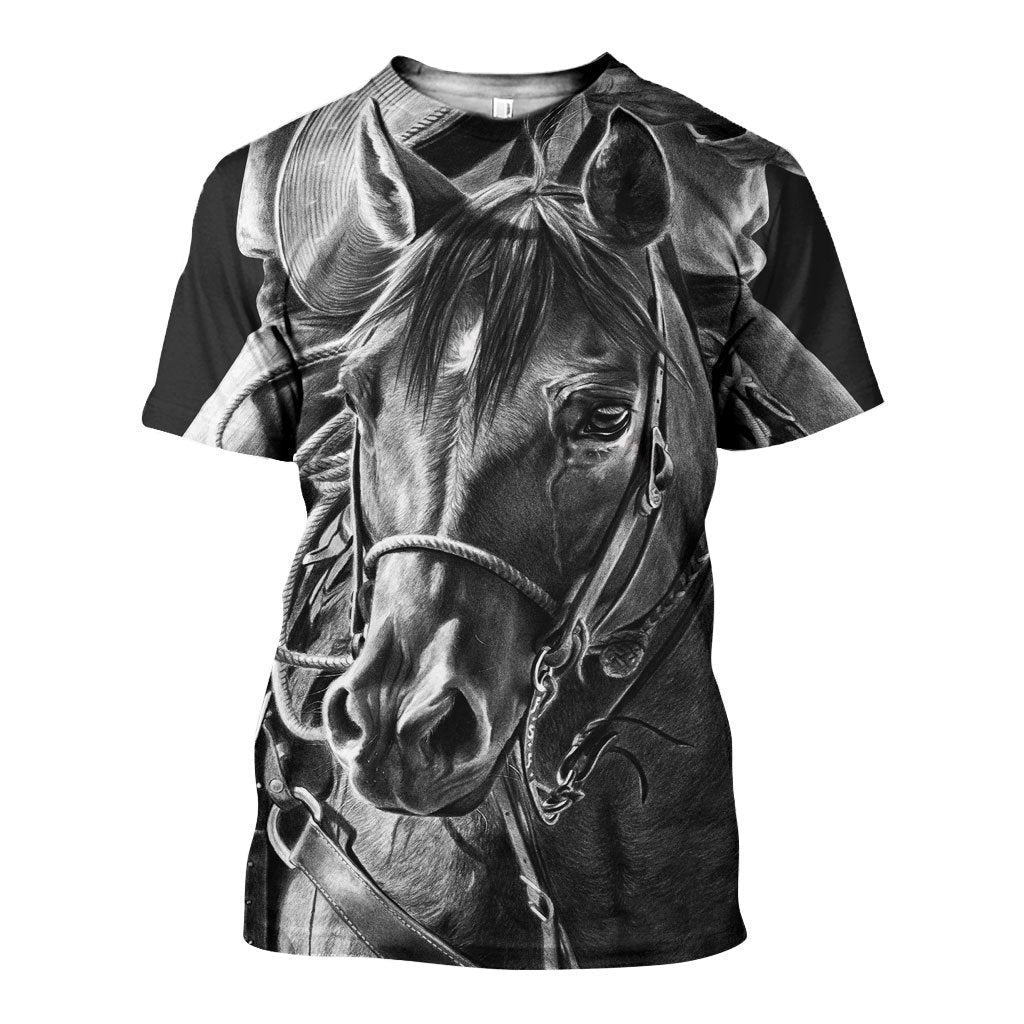 3D Printed Mono Horse Art Clothes - Amaze Style™-Apparel