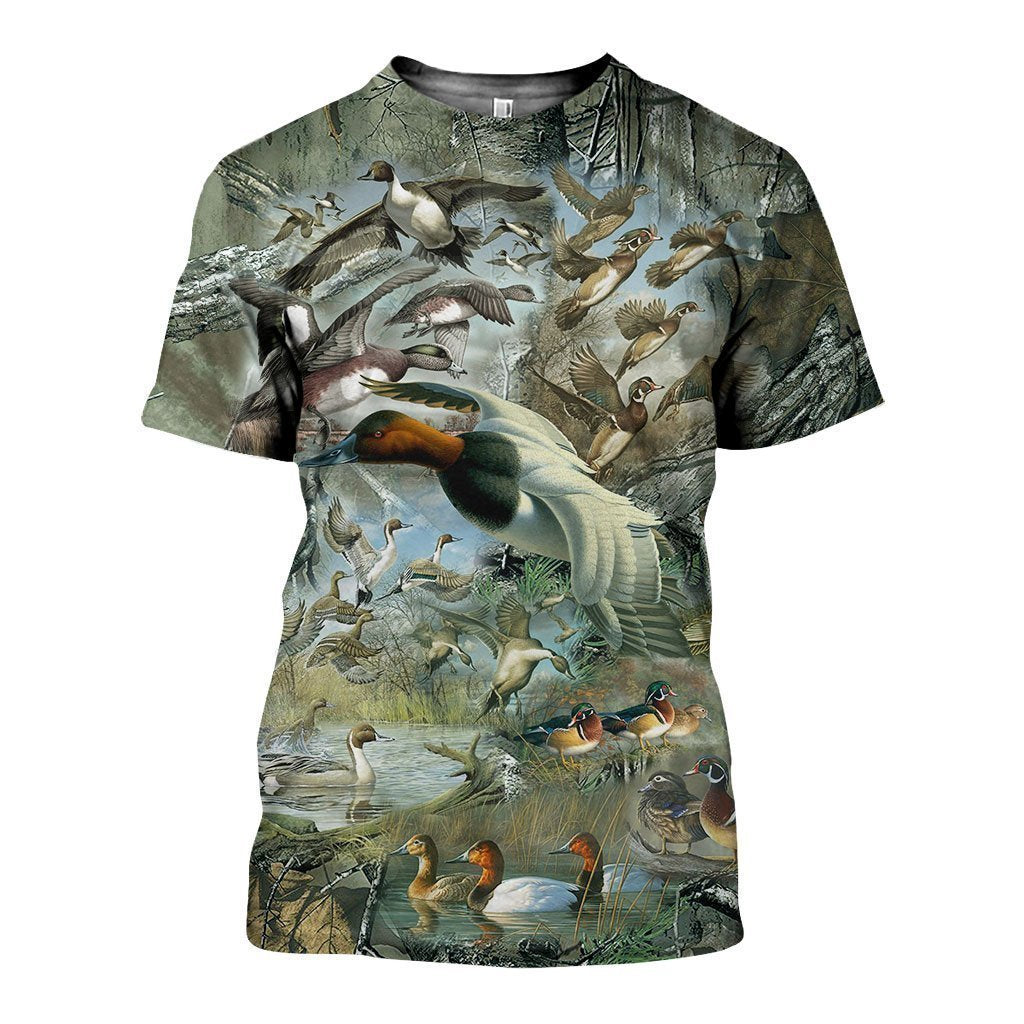 3D All Over Printed Camo Duck Hunting Art Shirts - Amaze Style™-Apparel