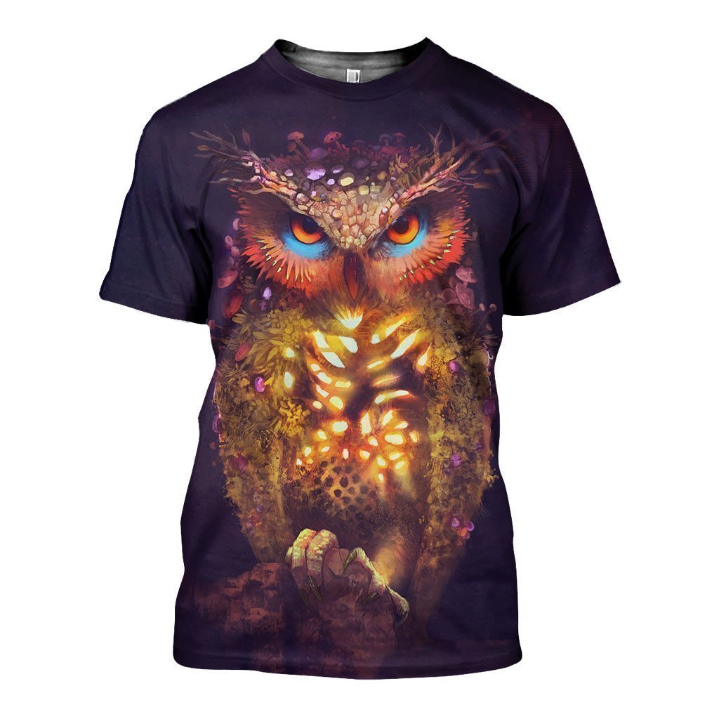 3D All Over Printed Owl Shirts and Shorts - Amaze Style™-Apparel