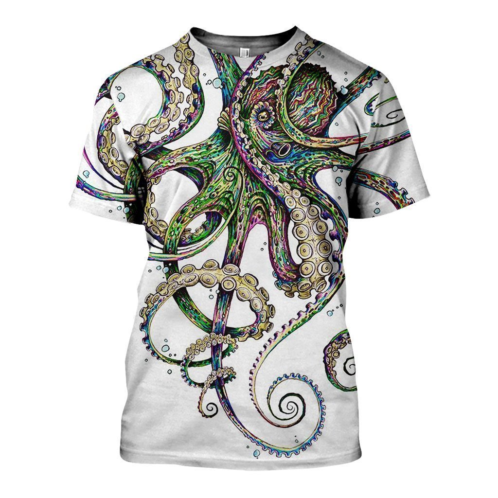3D All Over Printed Octopsychedelia Shirts and Shorts - Amaze Style™-Apparel