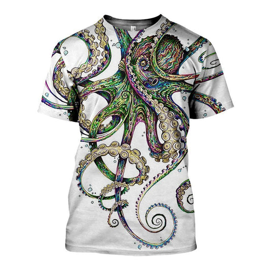 3D All Over Printed Octopsychedelia Shirts and Shorts - Amaze Style™-Apparel