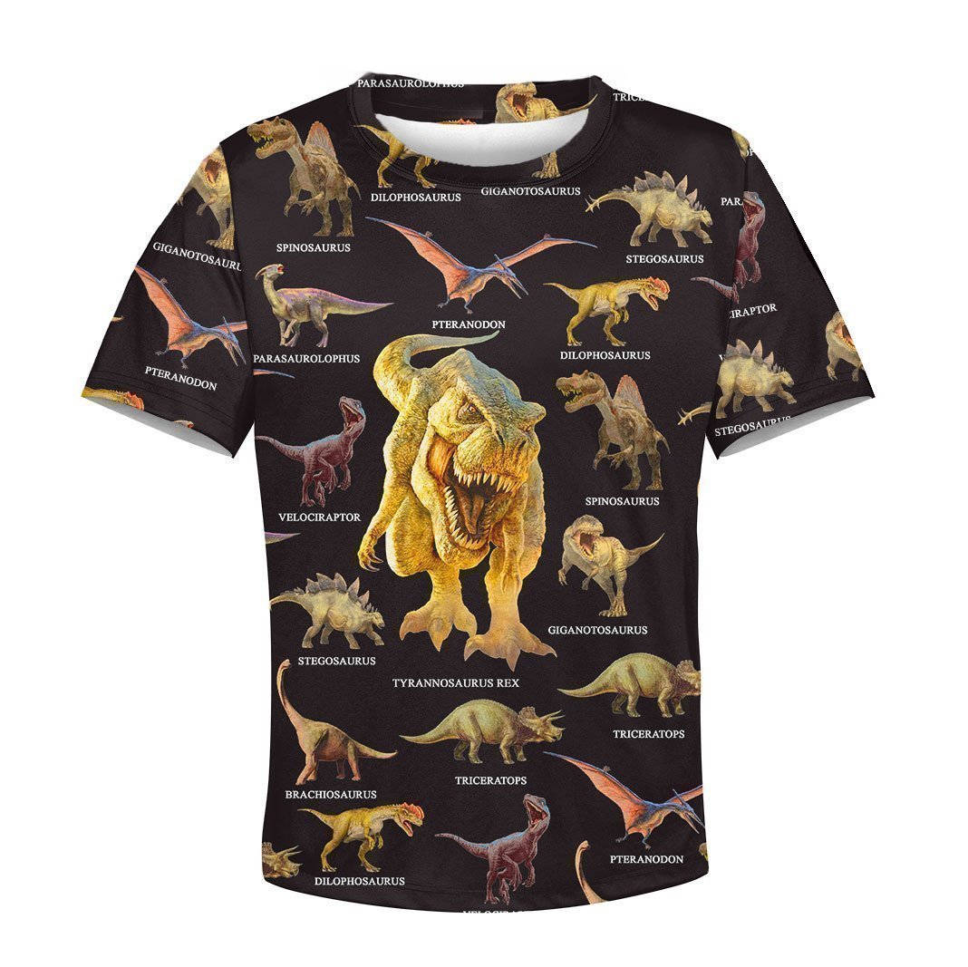 3D All Over Printed Black Dinosaurs T-Rex Shirts - Amaze Style™-Apparel