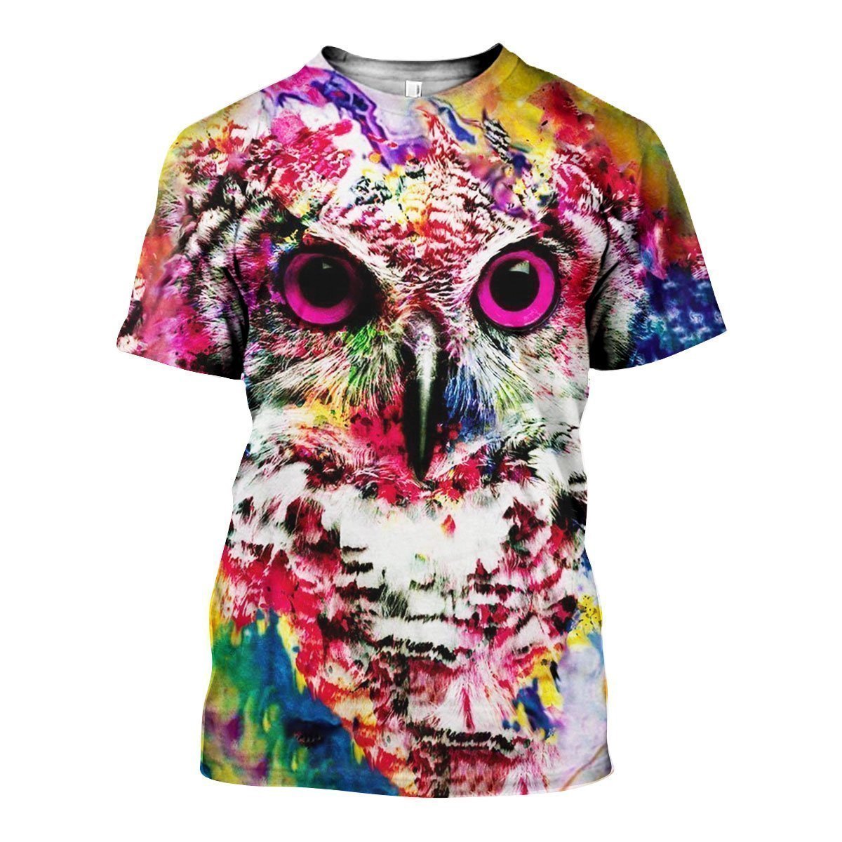 3D All Over Printed Colorful Owl Shirts and Shorts - Amaze Style™-Apparel