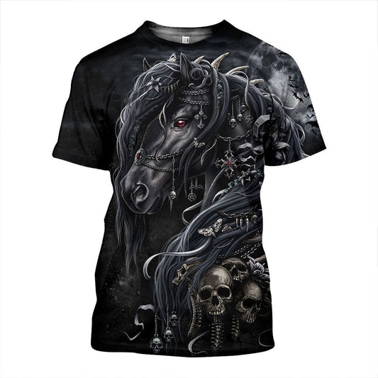 3D All Over Printed Black Horse - Amaze Style™-Apparel