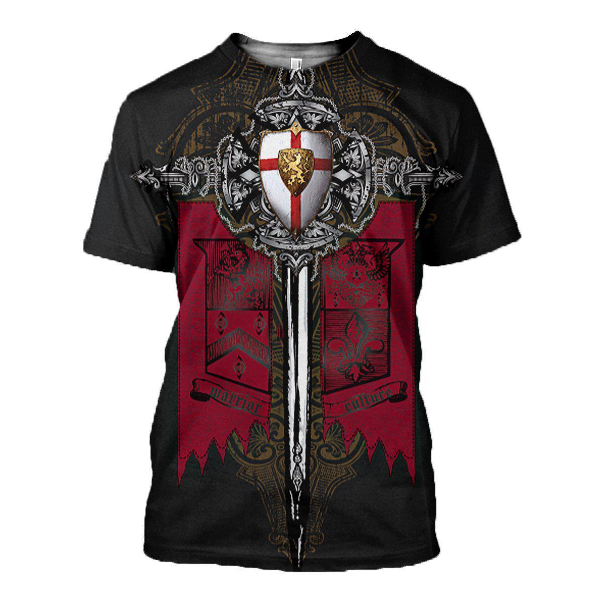 3D All Over Printed Knights Templar T-shirt Hoodie - Amaze Style™-