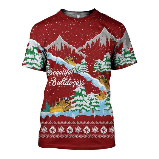 3D All Over Printed Bulldozers-Apparel-6teenth World-T-Shirt-S-Vibe Cosy™