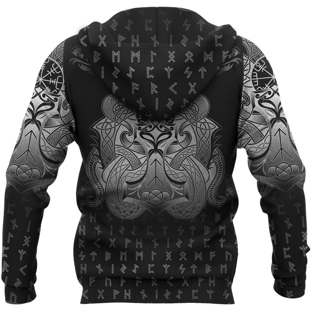 Vikings Vegvisir Mjolnir and Dragon Norse Tattoo - Amaze Style™-Apparel