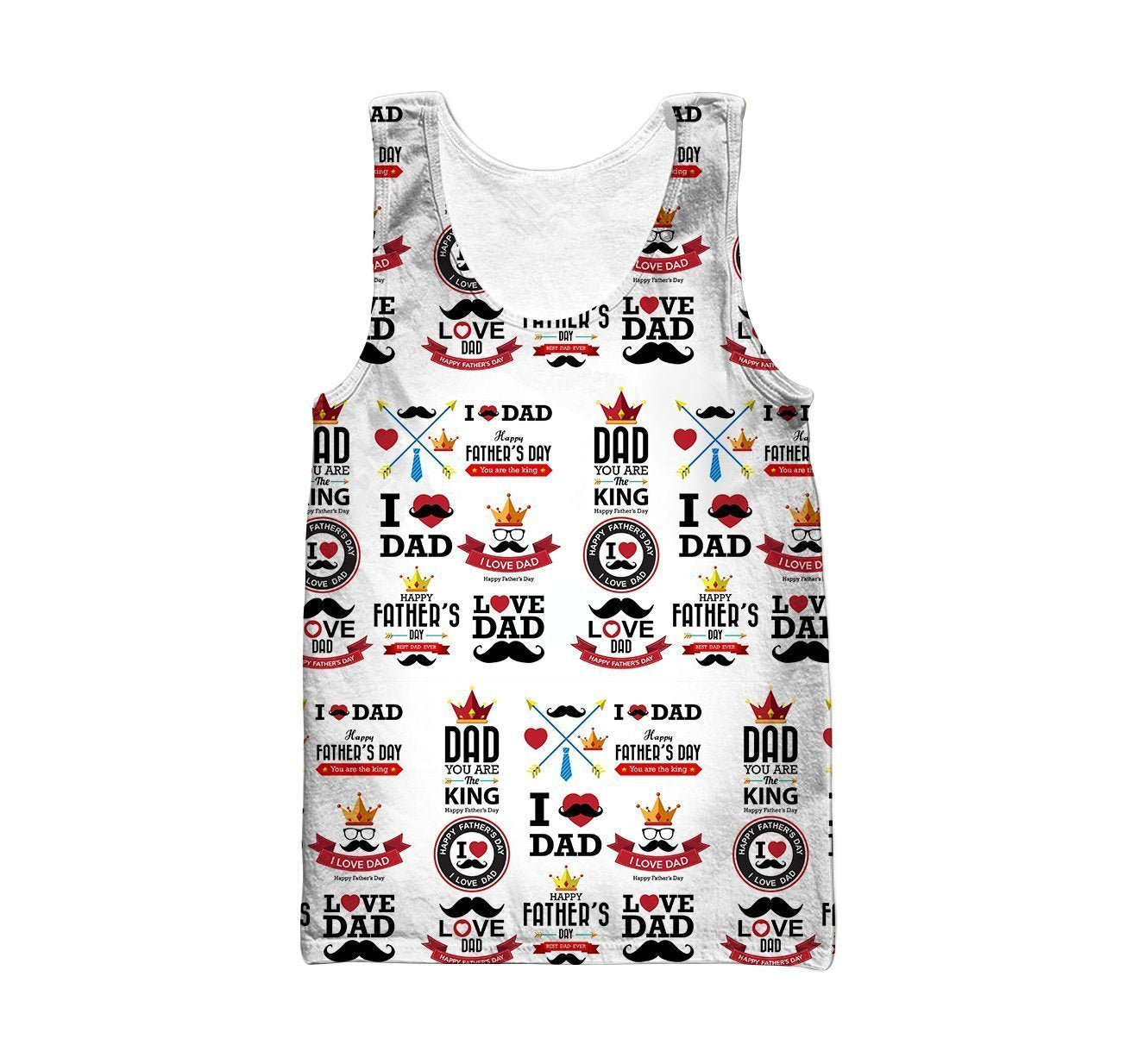 3D All Over I Love Dad Hoodie - Amaze Style™-Apparel