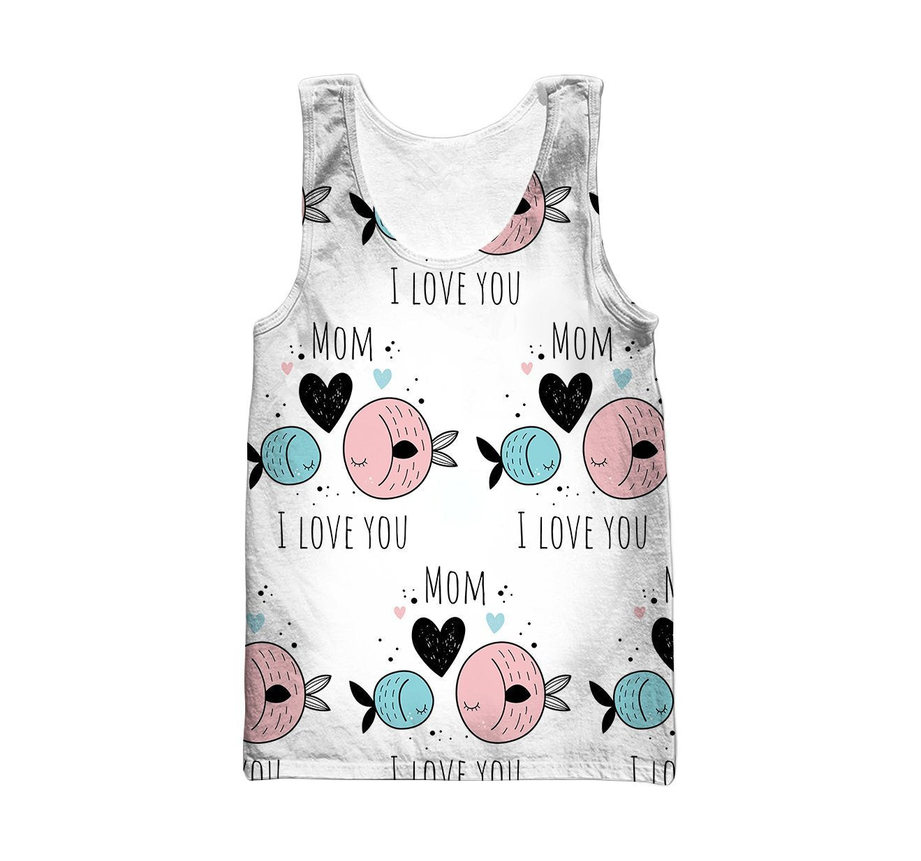 3D All Over I Love Mom Hoodie - Amaze Style™-Apparel