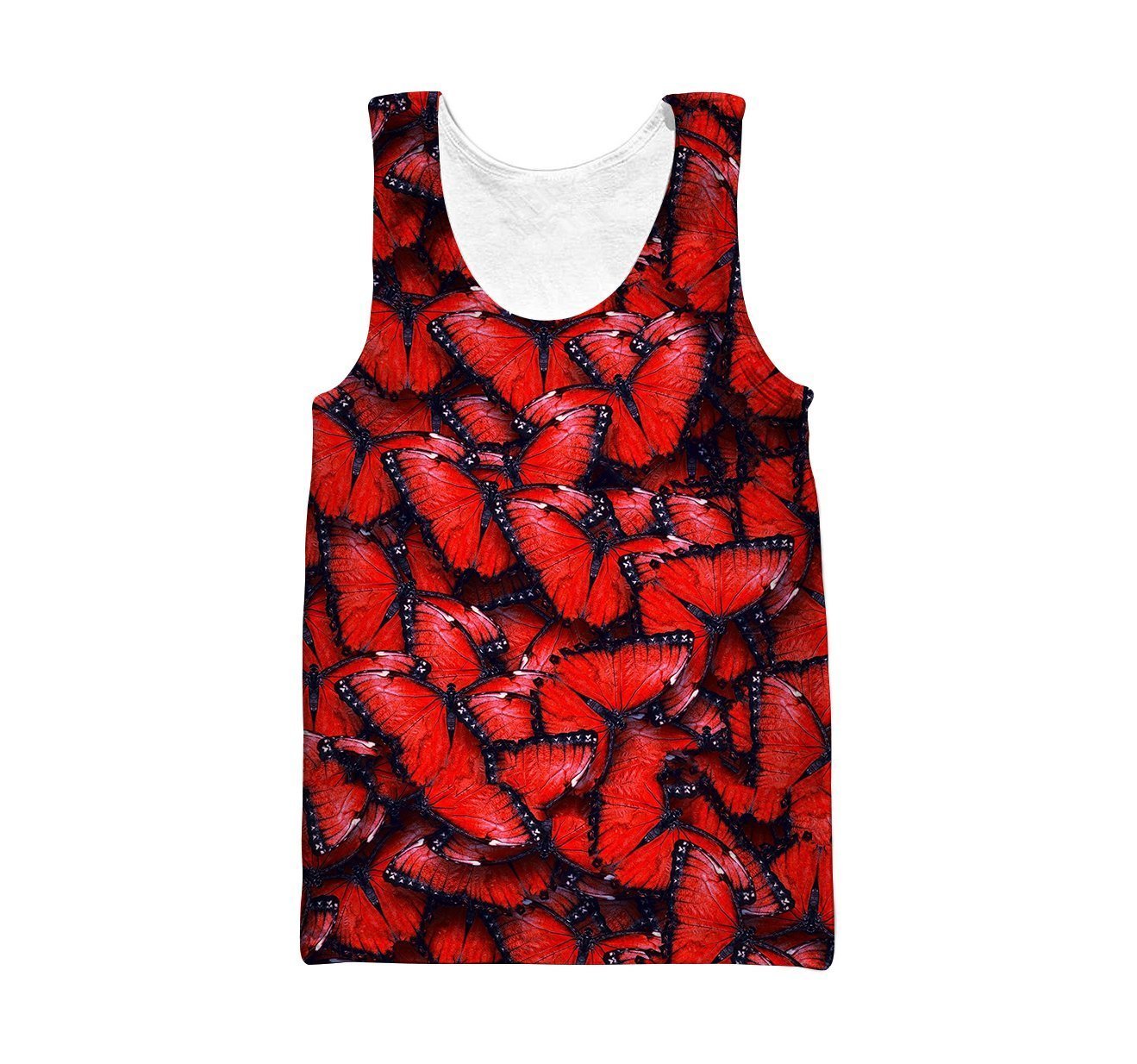 3D All Over Print Red Butterflies Hoodie - Amaze Style™-Apparel