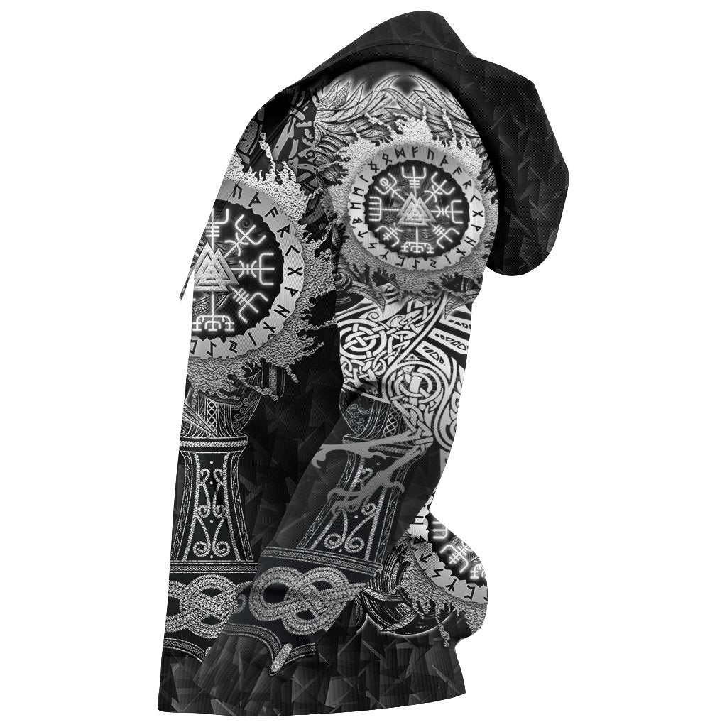 Viking Valkyrie - Valknut Vegvisir With Mjolnir