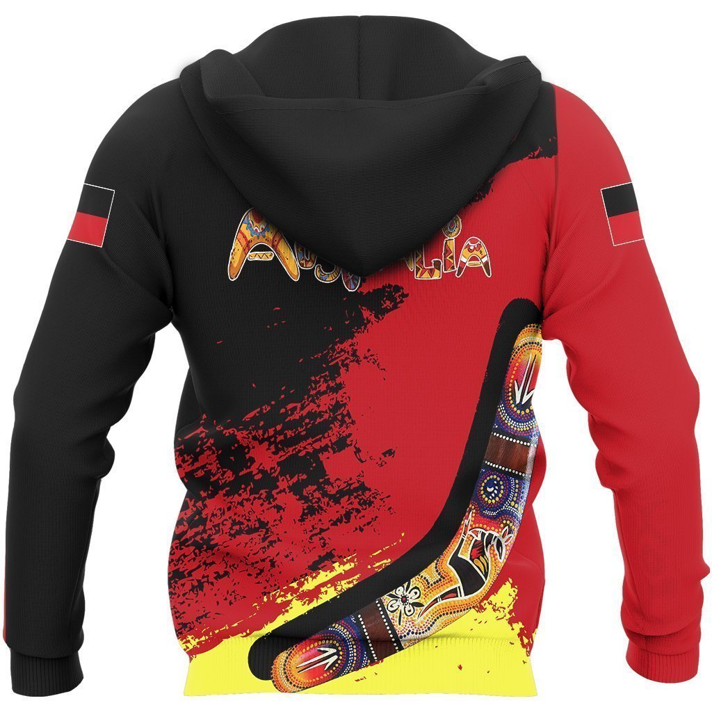 Australia Hoodie Red Black Animals Pattern NNK1463 - Amaze Style™-Apparel