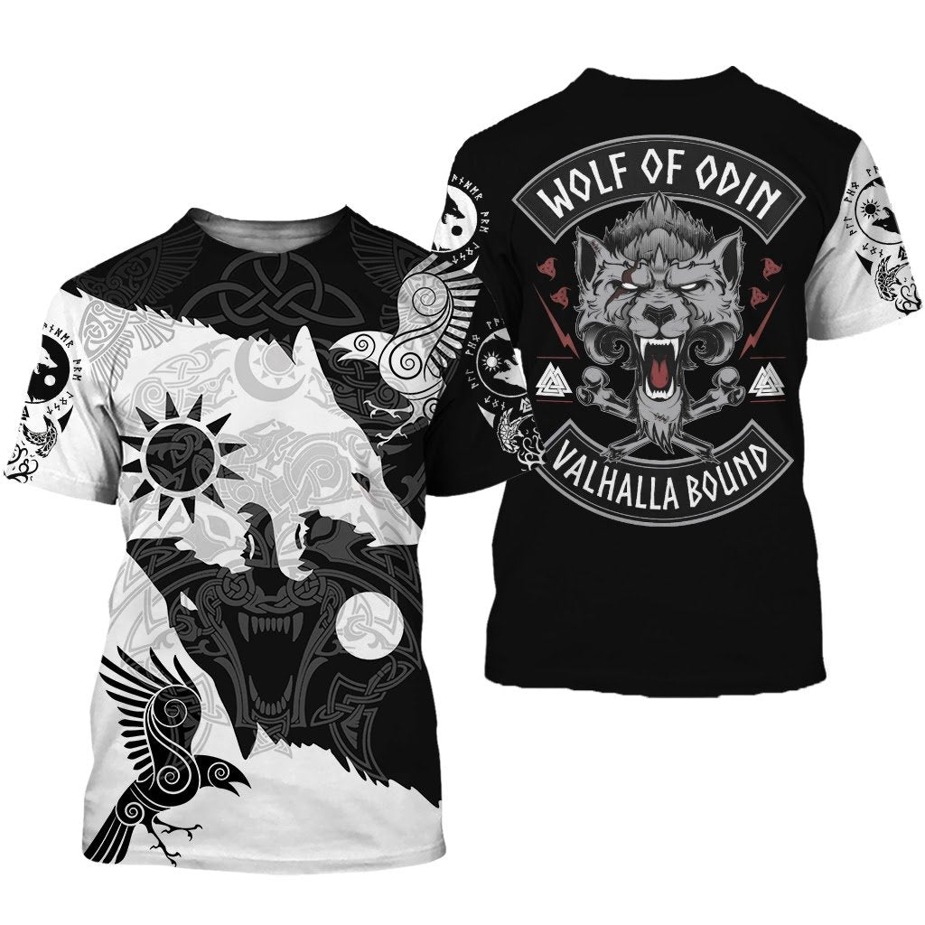 Viking Wolf 3d All Over Printed