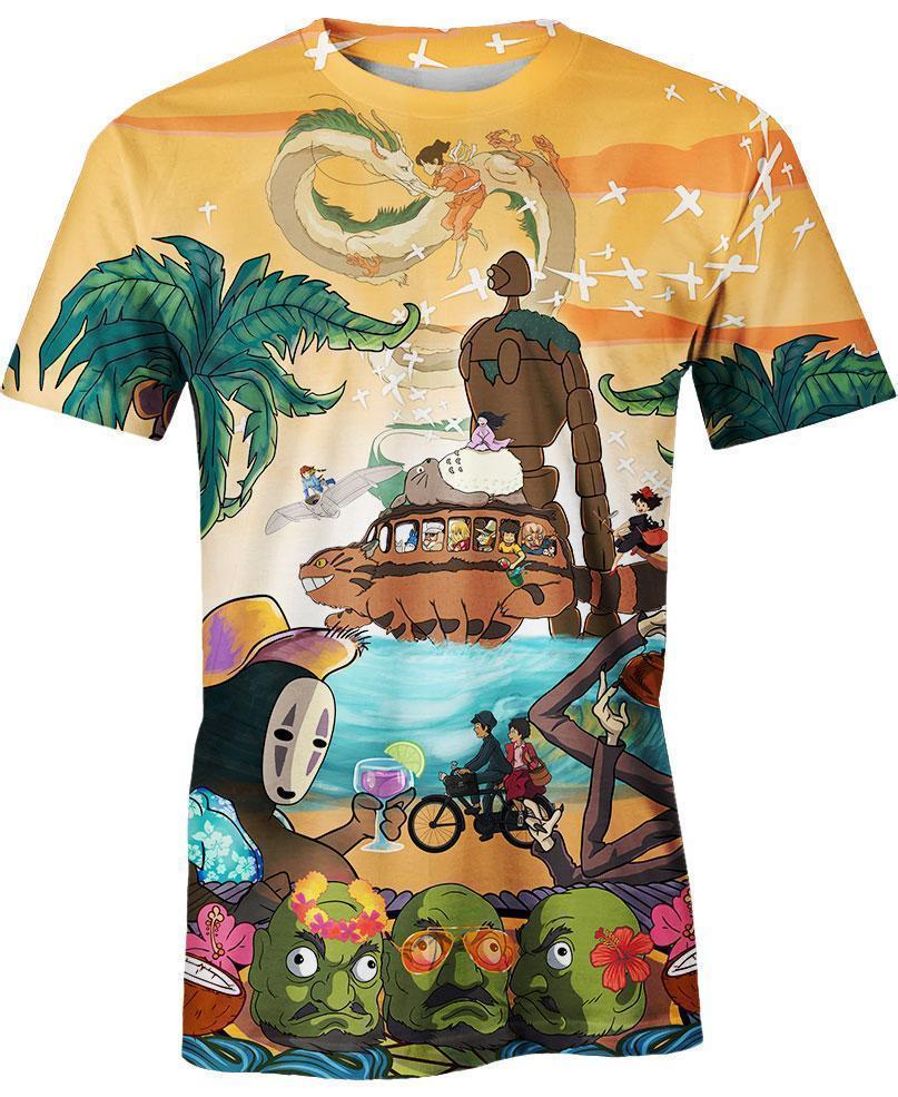 Summer Vacation-ghibli-VIO STORE-T-Shirt-S-Vibe Cosy™