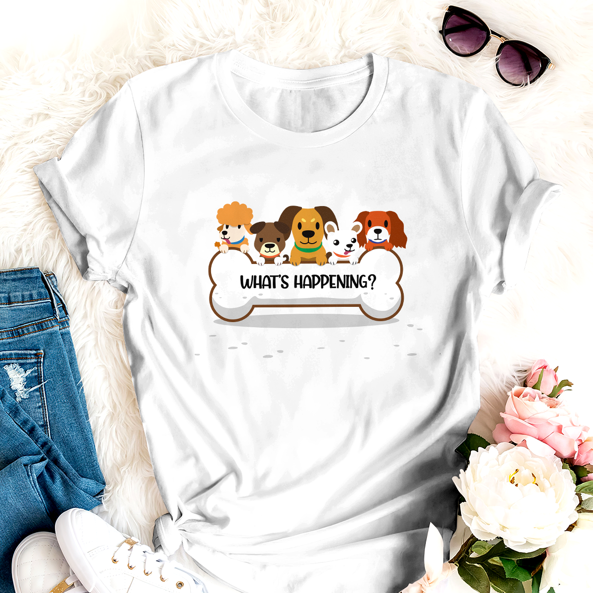What's Happening Dog T-shirt Special Gfit For Mom Dad Friends