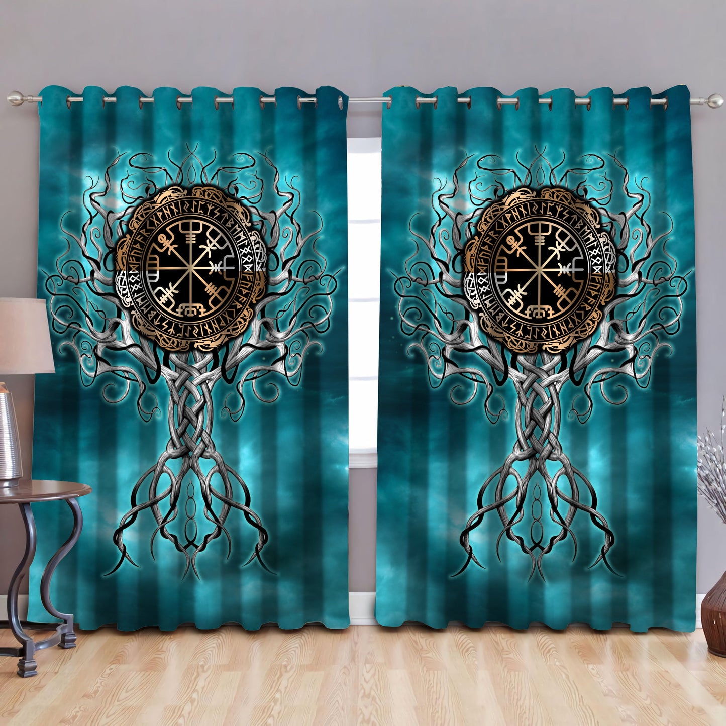 Vikings - Tree of Life Thermal Grommet Window Curtains