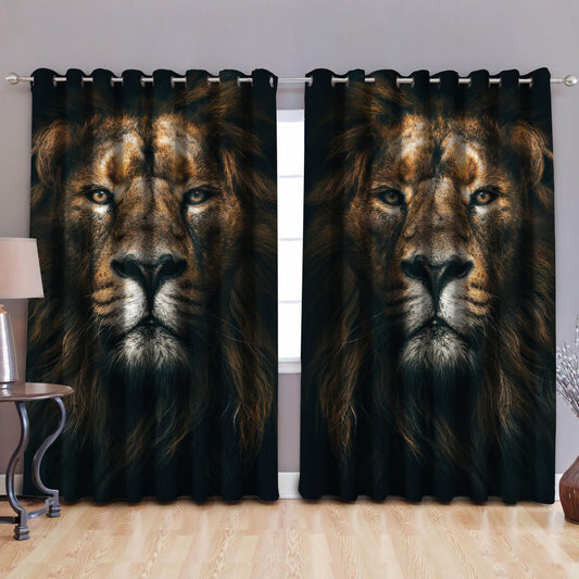 The Silence of Lion Window Curtains